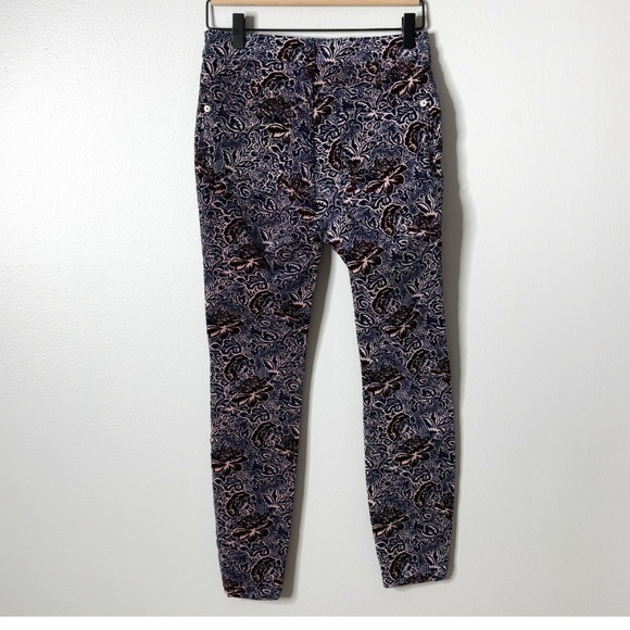 Anthropologie Pilcro Corduroy High Rise Skinny Jeans Floral Fall Print Purple - Picture 4 of 12
